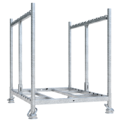 SET | with 10 folding scaffold trestles | with storage and transport pallet (part-no.10123-5-10)